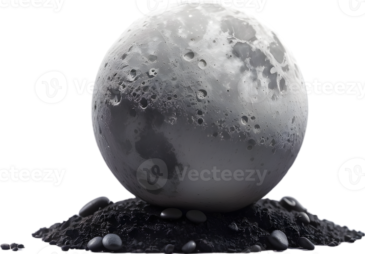 AI generated the moon icon realistic png