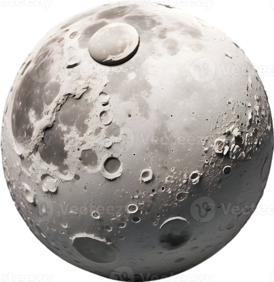 AI generated the moon icon realistic png