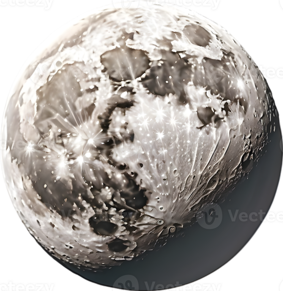 AI generated the moon icon realistic png