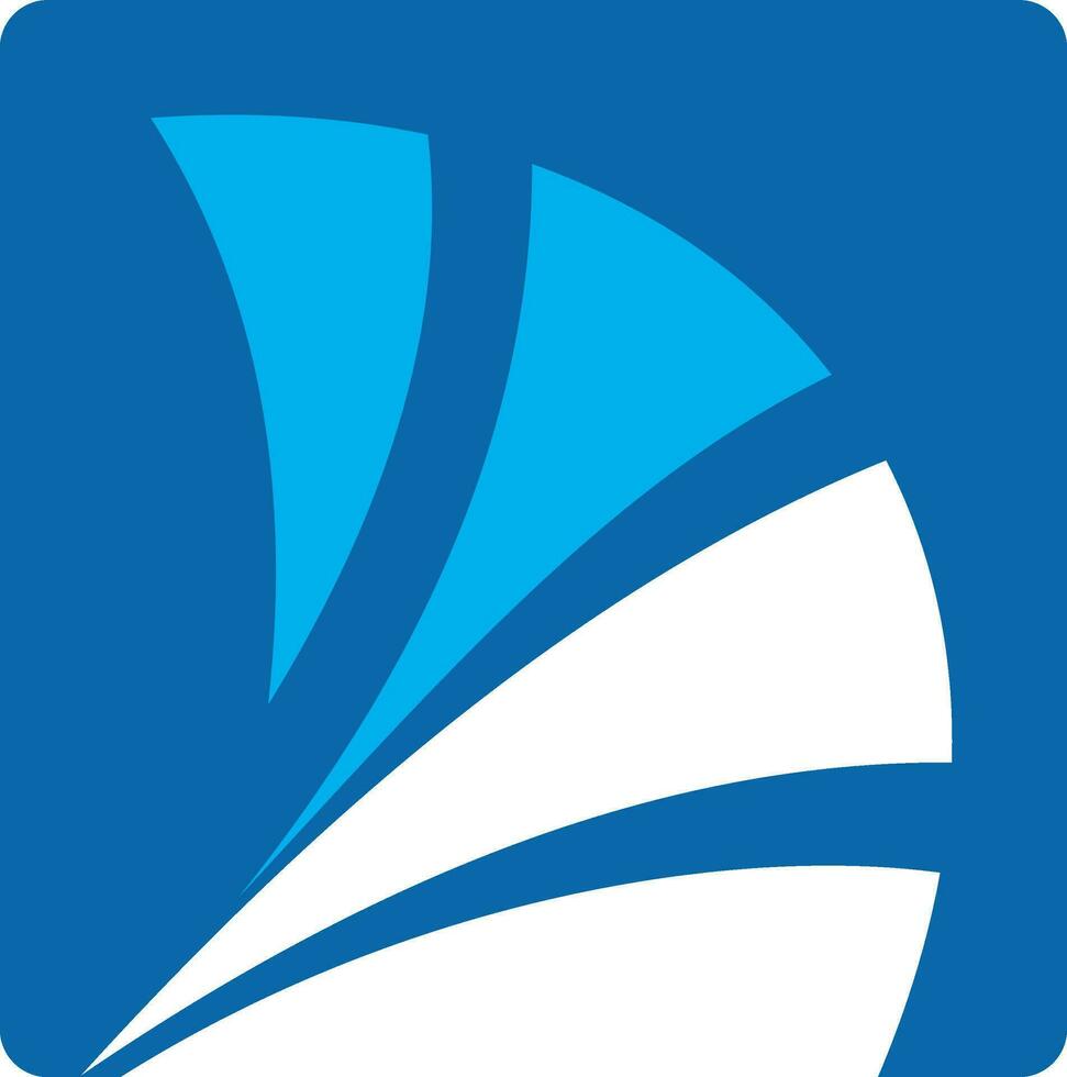 boat sail blue ocean logo vector