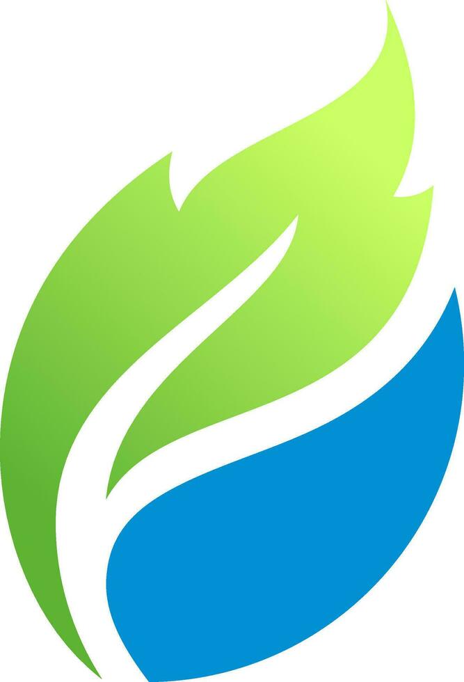 bio verde hoja vector logo