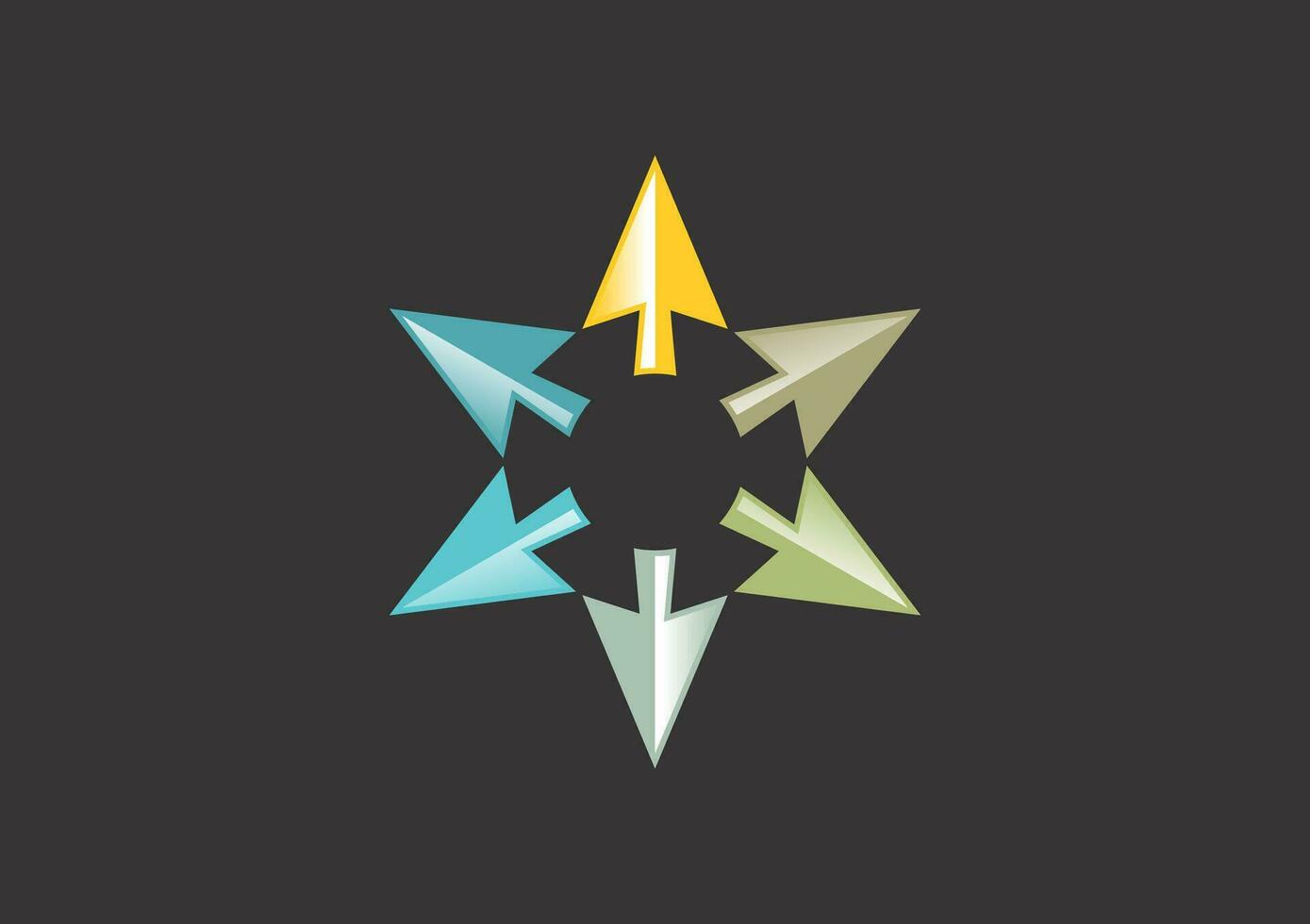 flecha circulo hacer clic diseño logo vector
