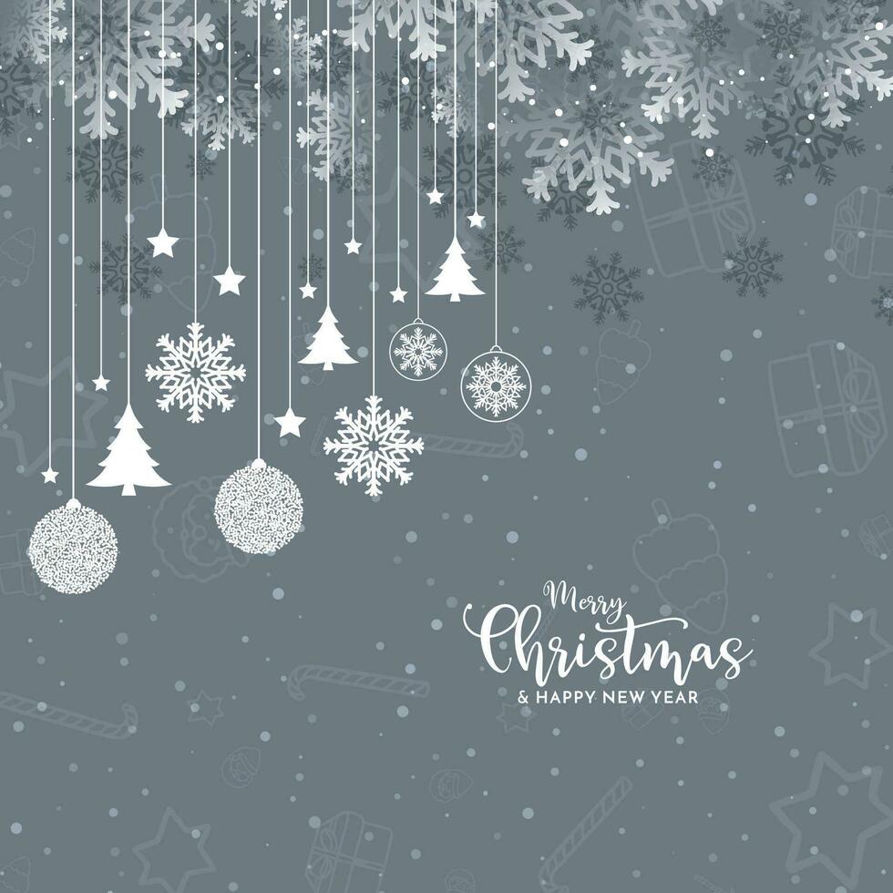 Merry Christmas festival greeting card modern design vector