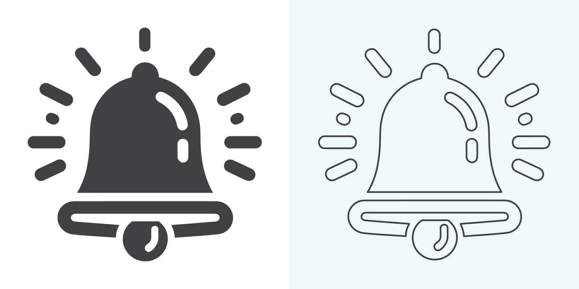 Christmas Bell Icon . Christmas Bell Icon. Notification bell icon for incoming inbox message. Vector ringing bell and notification number sign for alarm clock and smartphone application alert
