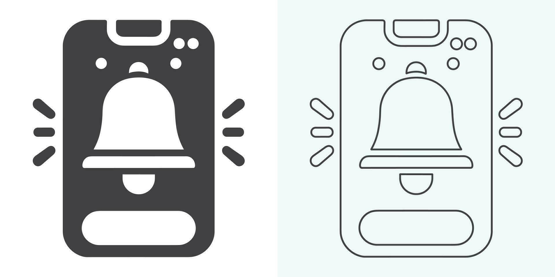 Christmas Bell Icon . Christmas Bell Icon. Notification bell icon for incoming inbox message. Vector ringing bell and notification number sign for alarm clock and smartphone application alert