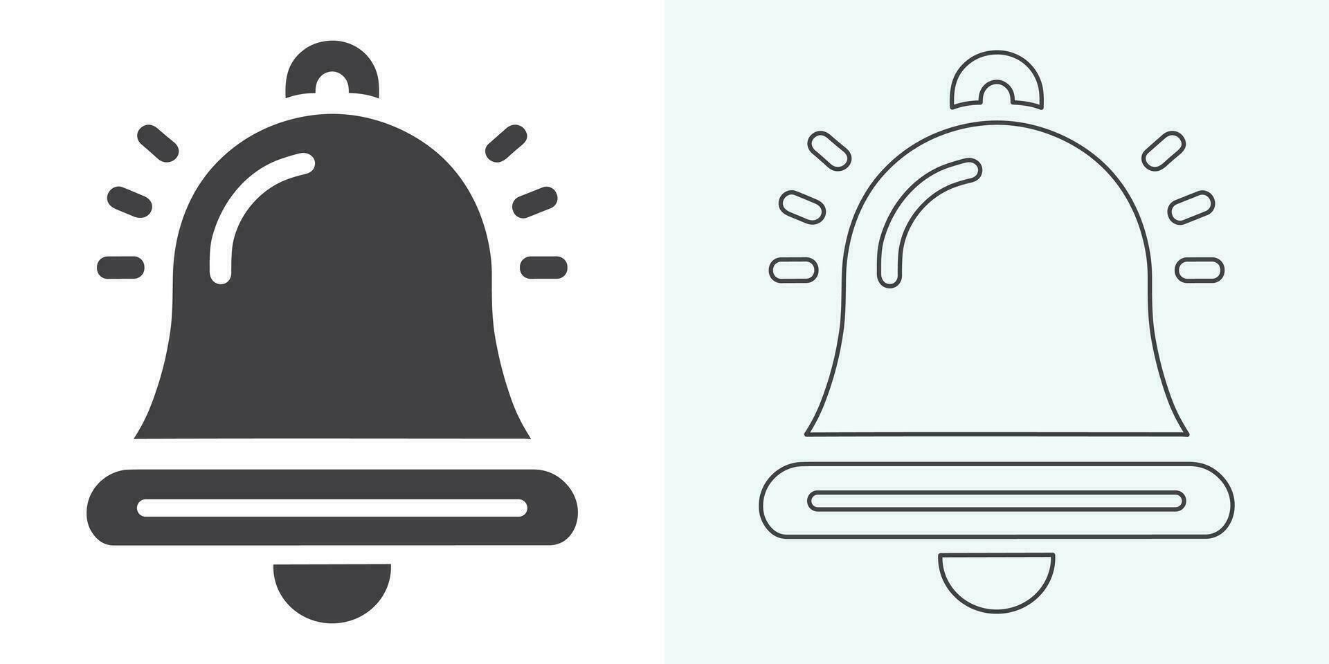 Christmas Bell Icon . Christmas Bell Icon. Notification bell icon for incoming inbox message. Vector ringing bell and notification number sign for alarm clock and smartphone application alert