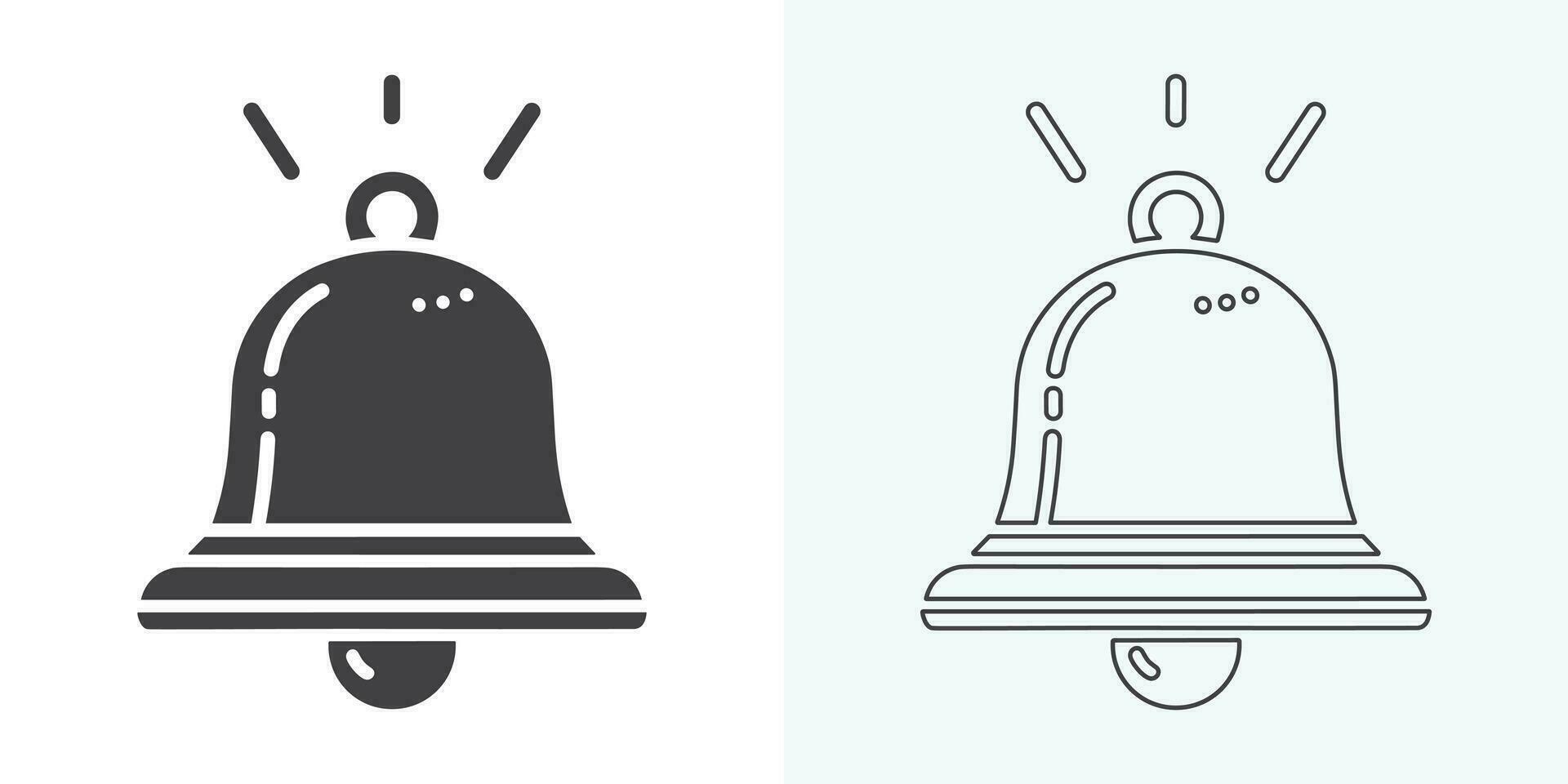 Christmas Bell Icon . Christmas Bell Icon. Notification bell icon for incoming inbox message. Vector ringing bell and notification number sign for alarm clock and smartphone application alert