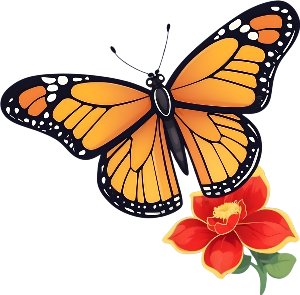 ai gegenereerd ras van vlinder dier tekenfilm illustratie png