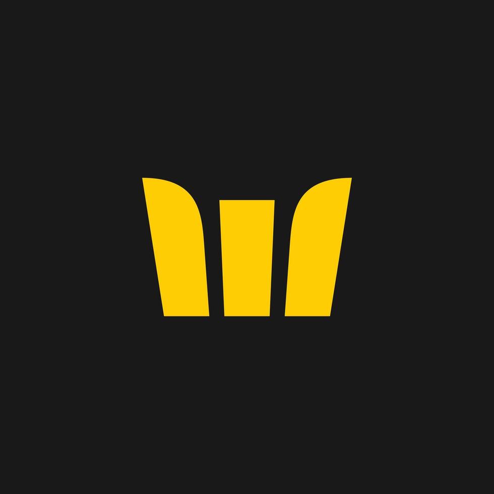 abstract letter W initial logo template vector