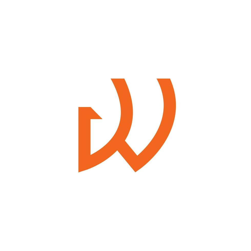 abstract letter W initial logo template vector