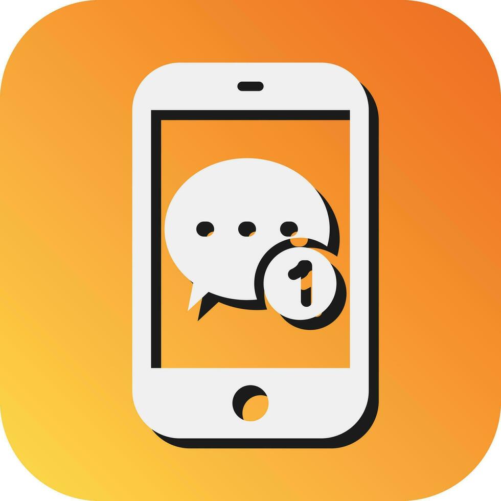 New Message Vector Glyph Gradient Background Icon For Personal And Commercial Use.