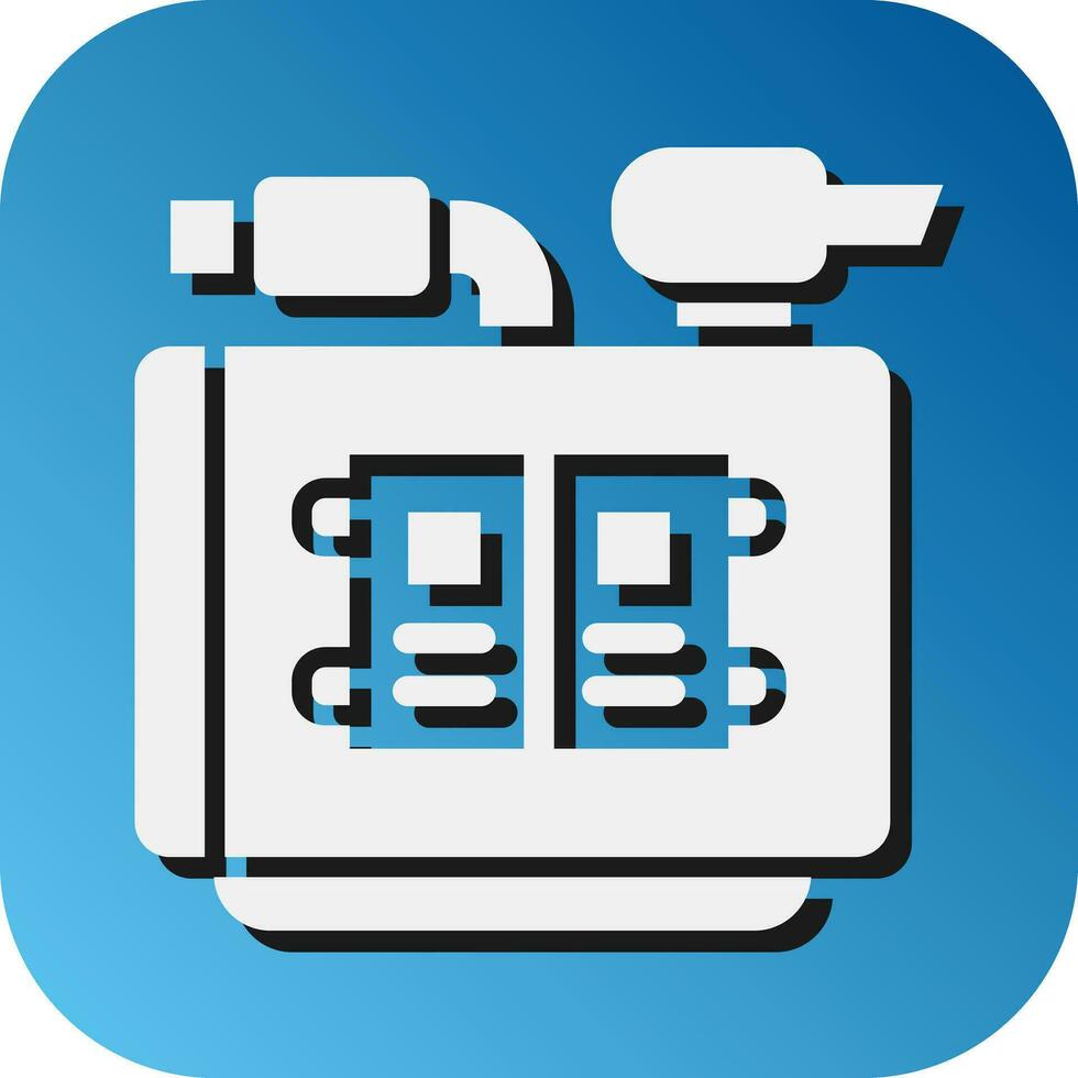 Generator Vector Glyph Gradient Background Icon For Personal And Commercial Use.