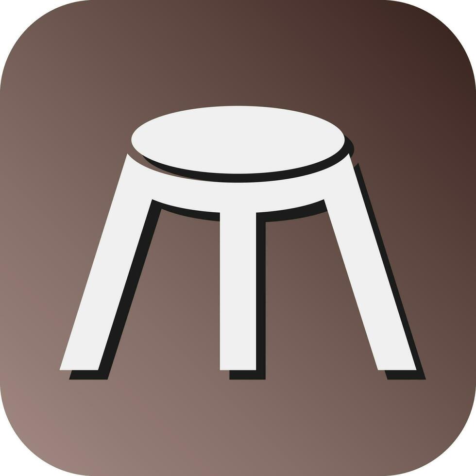 Bar Stool Vector Glyph Gradient Background Icon For Personal And Commercial Use.