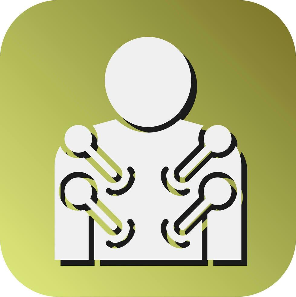Acupuncture Vector Glyph Gradient Background Icon For Personal And Commercial Use.