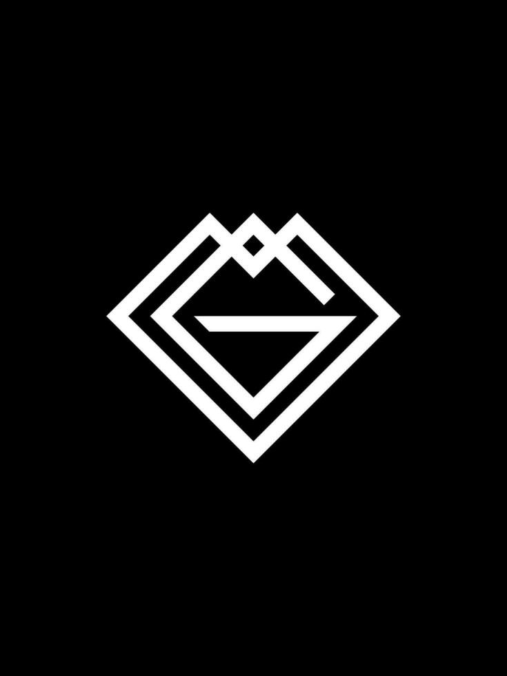 GM monogram logo template vector