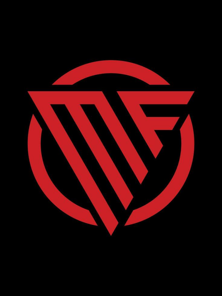 MF monogram logo template vector