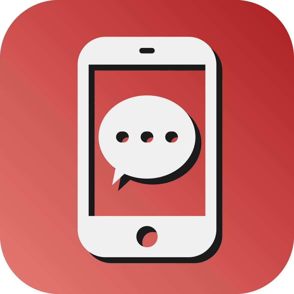 Message Vector Glyph Gradient Background Icon For Personal And Commercial Use.