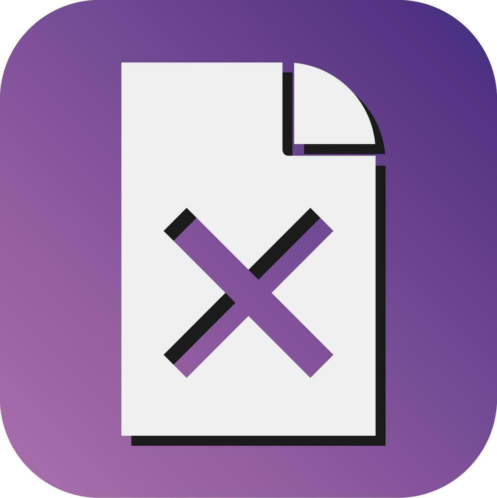 Reject Vector Glyph Gradient Background Icon For Personal And Commercial Use.