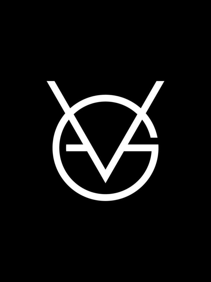 VG monogram logo template vector