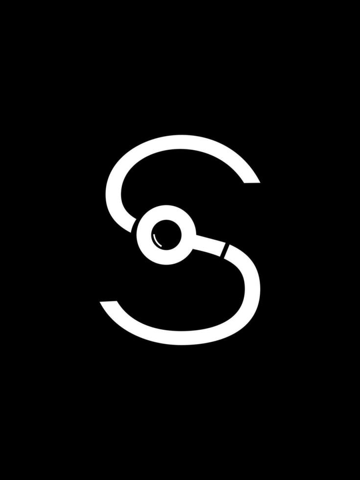 S combination search monogram logo template vector