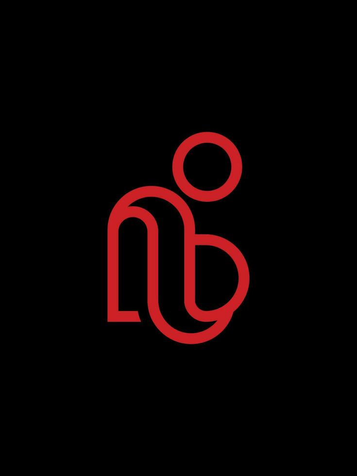 n combination mother monogram logo template vector