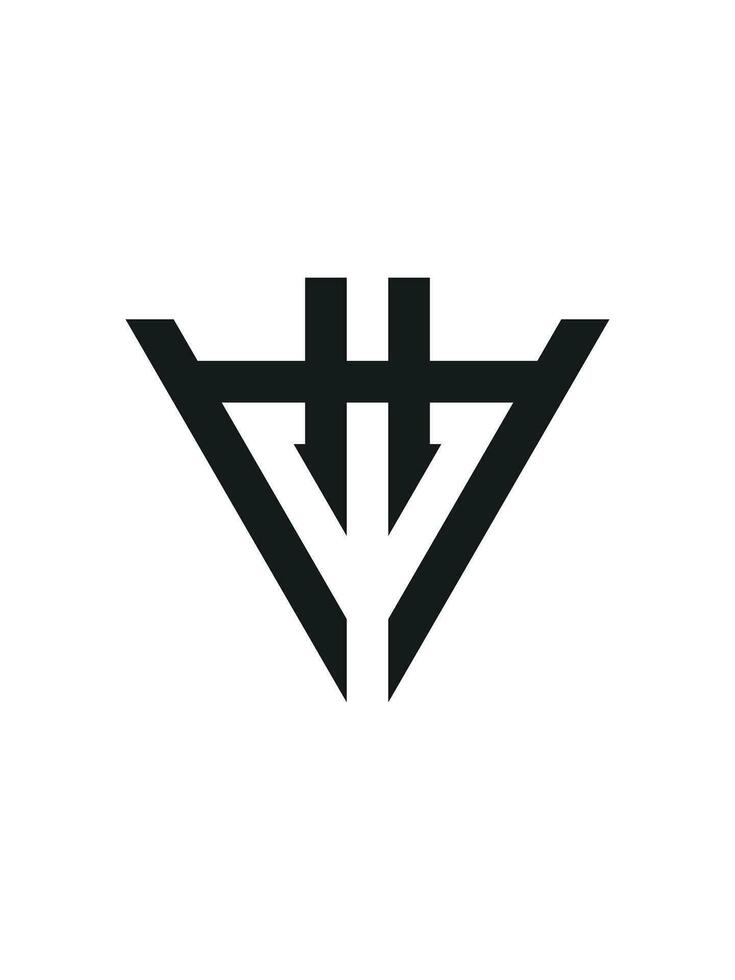 MH monogram logo template vector