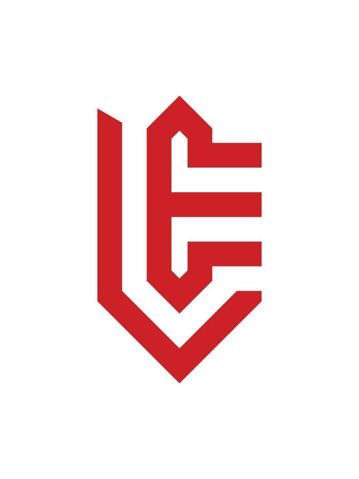 LE monogram logo template vector