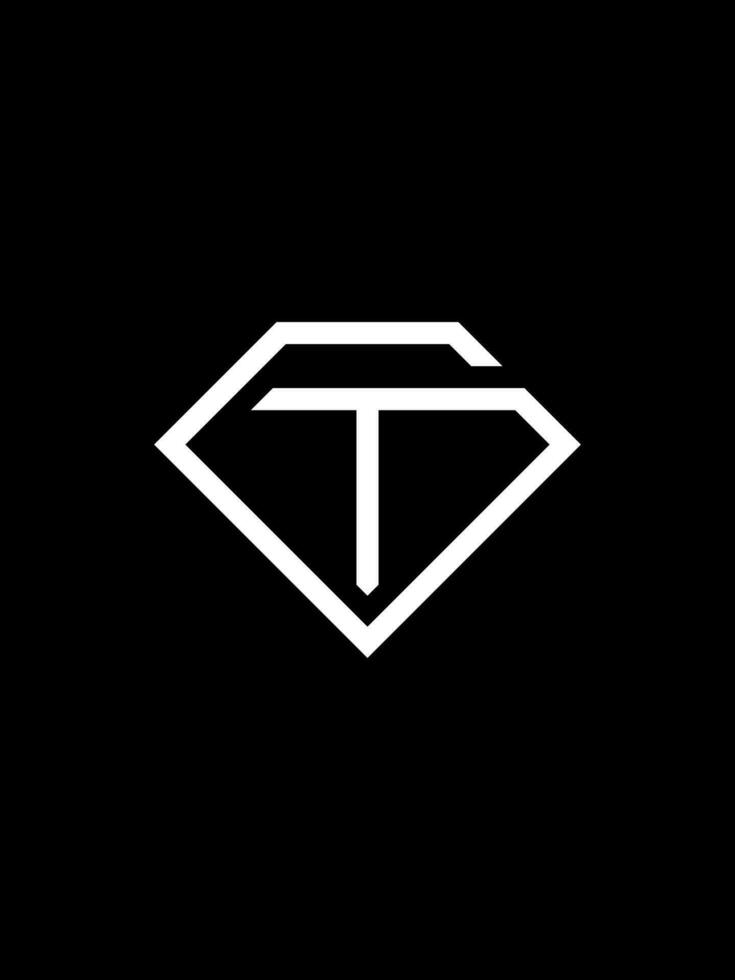 GT monogram logo template vector