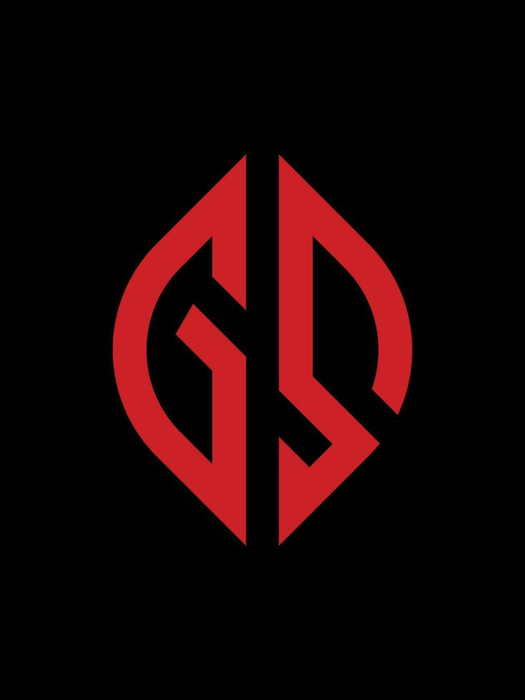 GS monogram logo template vector