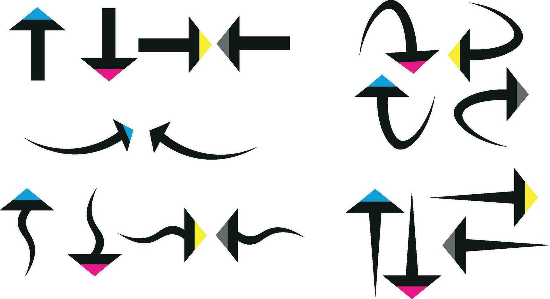 Arrow icon vector with editable colour