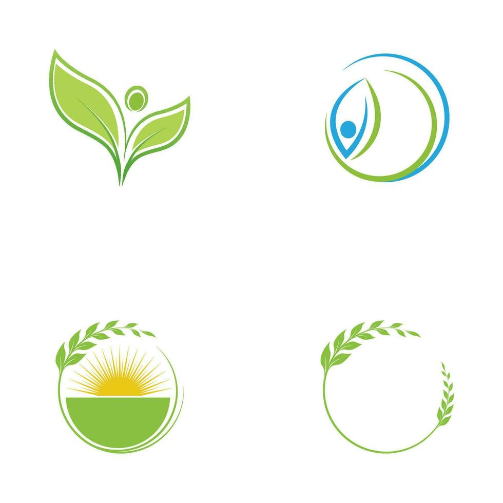 Green Tree leaf ecology nature element vector