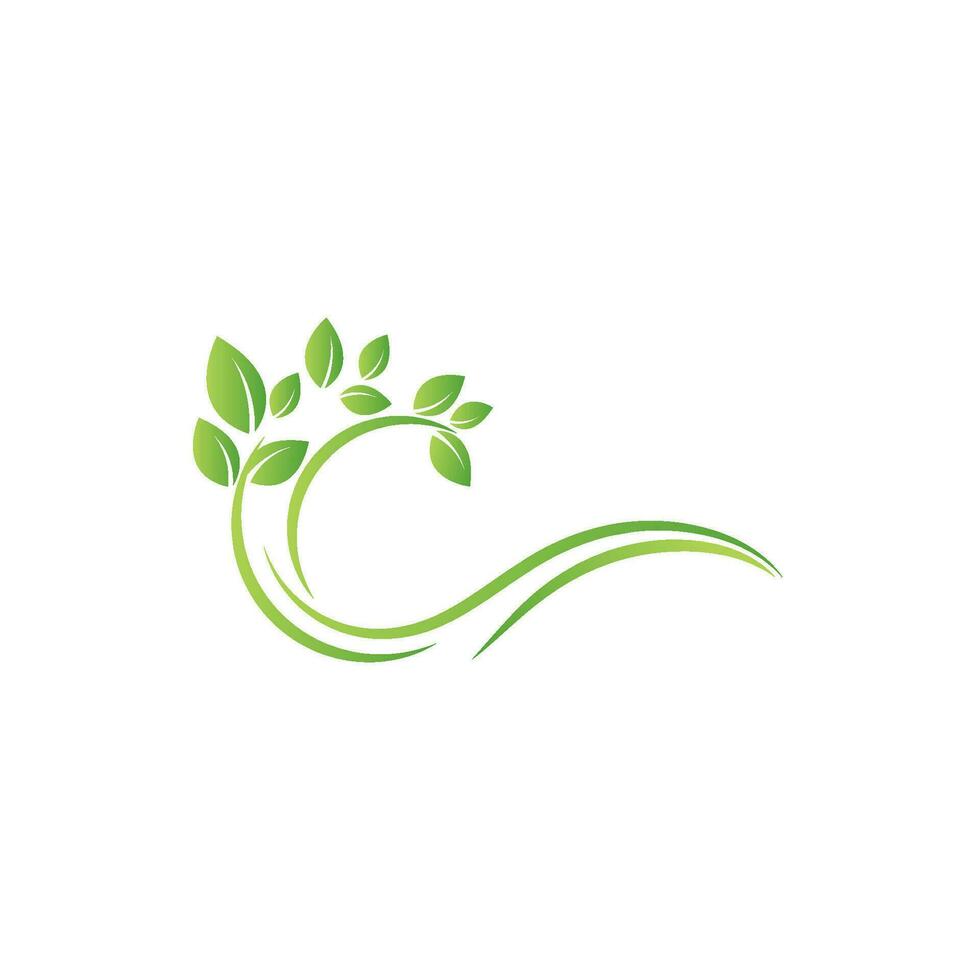 Green Tree leaf ecology nature element vector