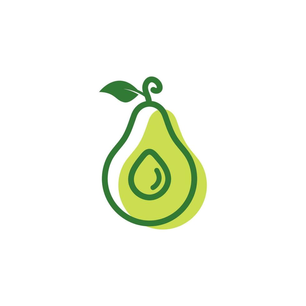 Avocado vector icon illustration design