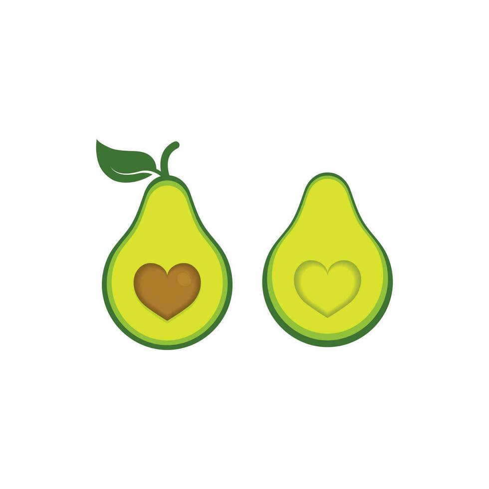 Avocado vector icon illustration design