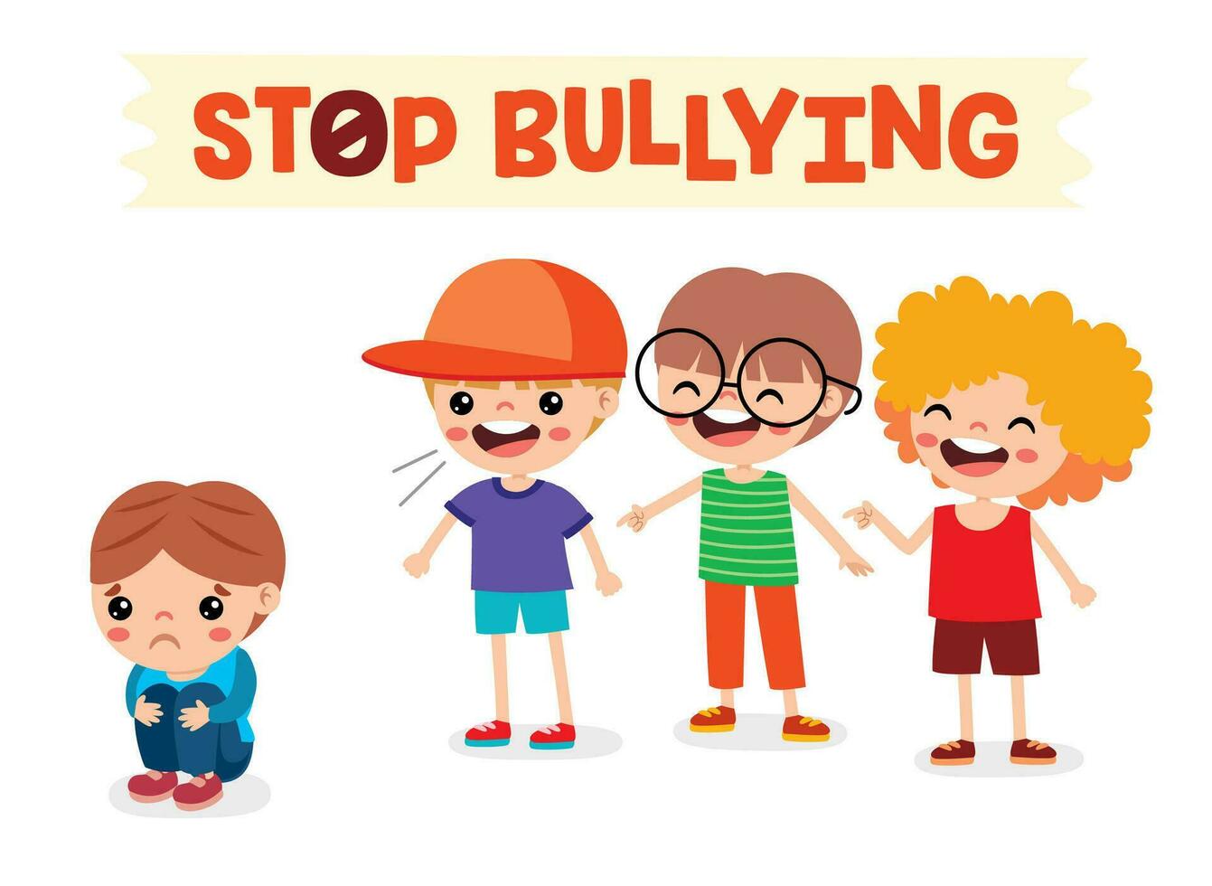 Stop Bullying And Social Pressure vector