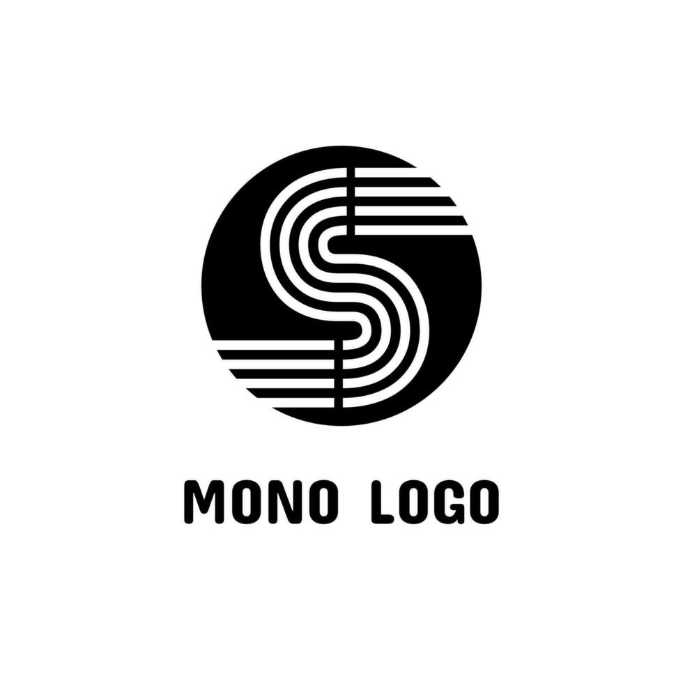 Letter S modern monogram Logo icon abstract simple concept design vector illustration
