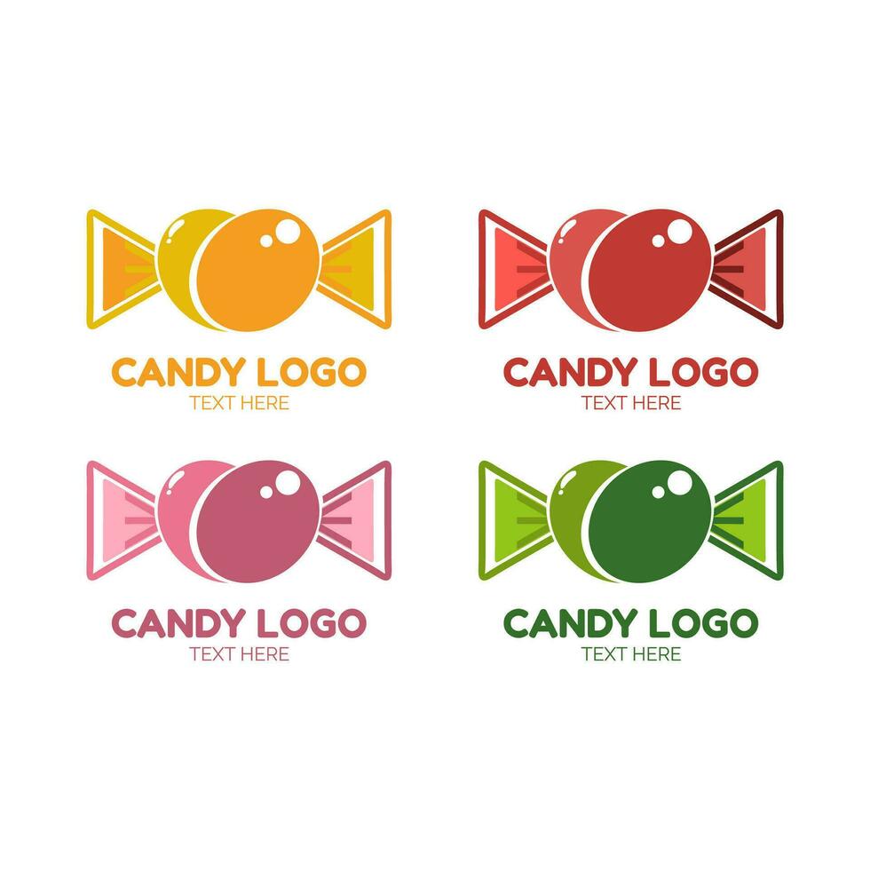 caramelo caramelo dulce azúcar logo icono sencillo concepto diseño vector ilustración