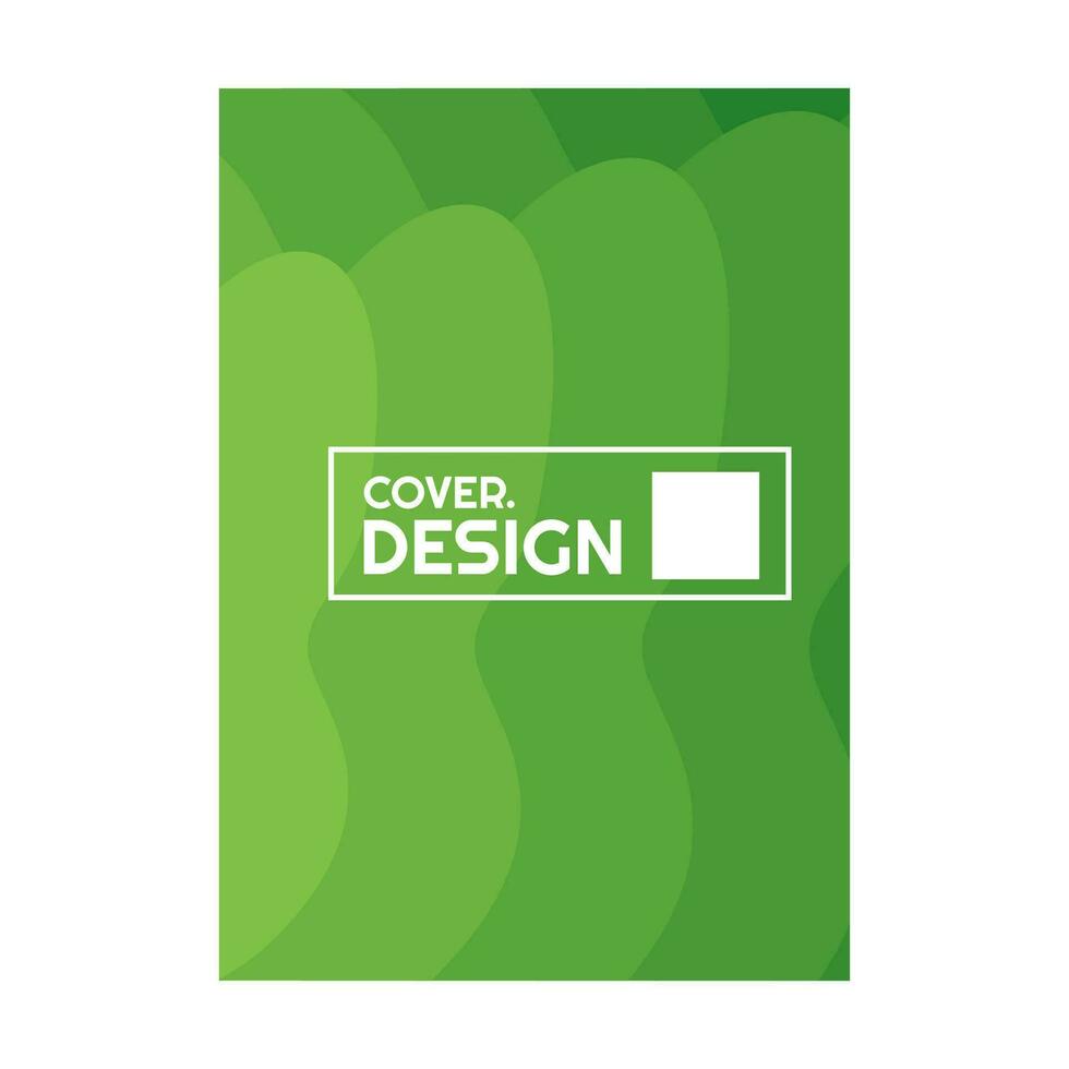 vistoso verde trama de semitonos degradado sencillo retrato cubrir diseño vector ilustración
