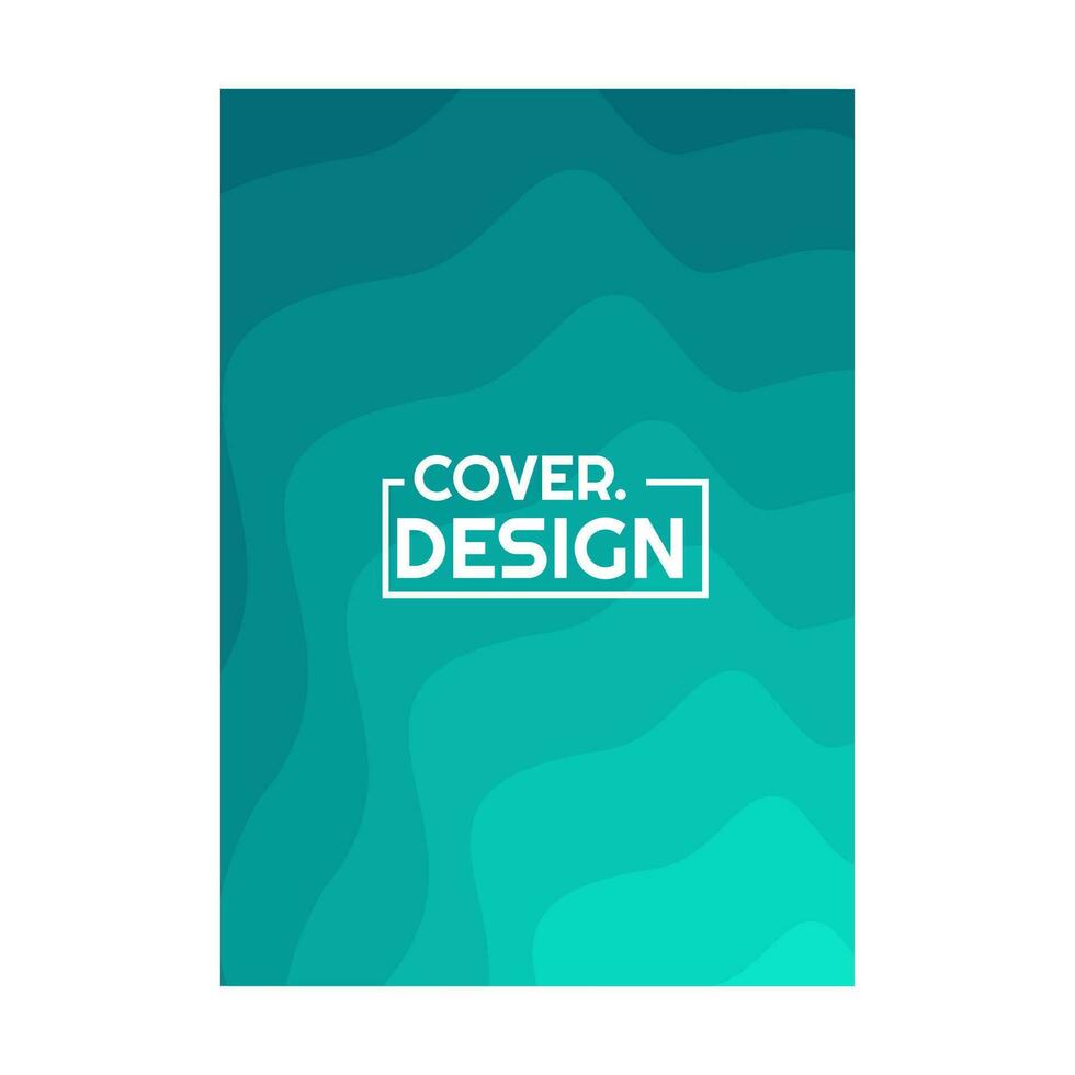 colorful blue water halftone gradient simple portrait cover design vector illustration