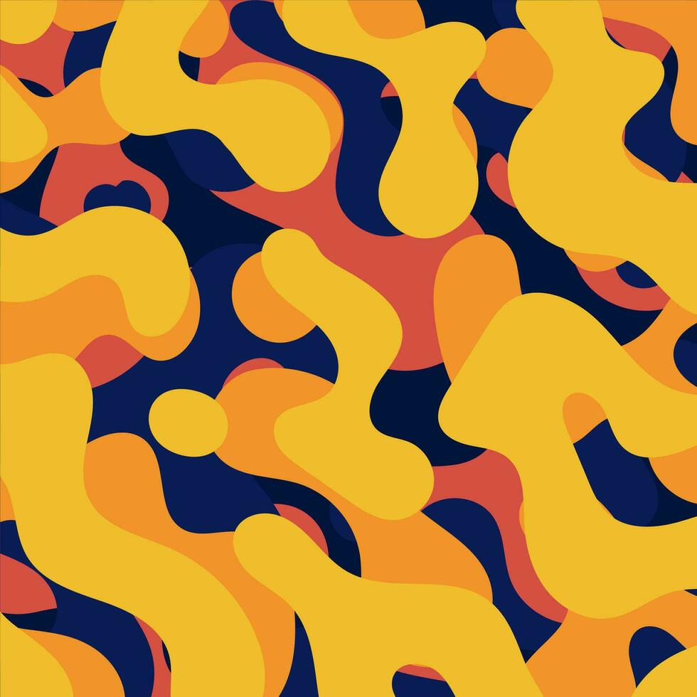 orange blue color fluid art abstract background concept design vector illustration