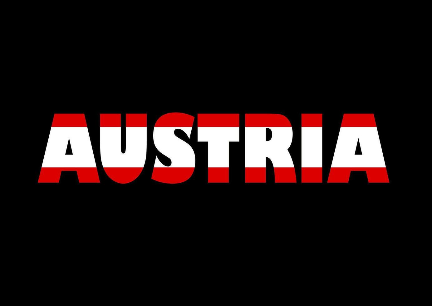 mundo bandera en letra Austria plano diseño estilo vector ilustración