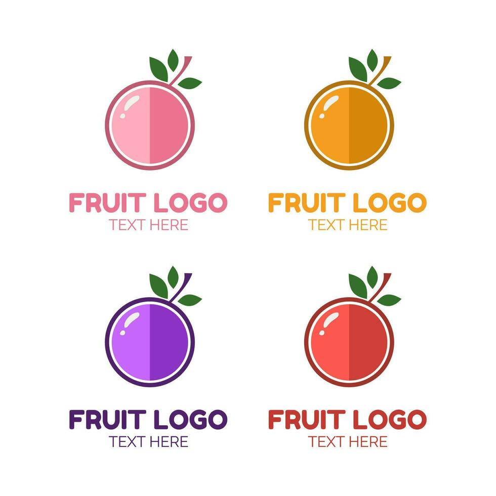 Fruta jugo logo sencillo concepto diseño vector ilustración