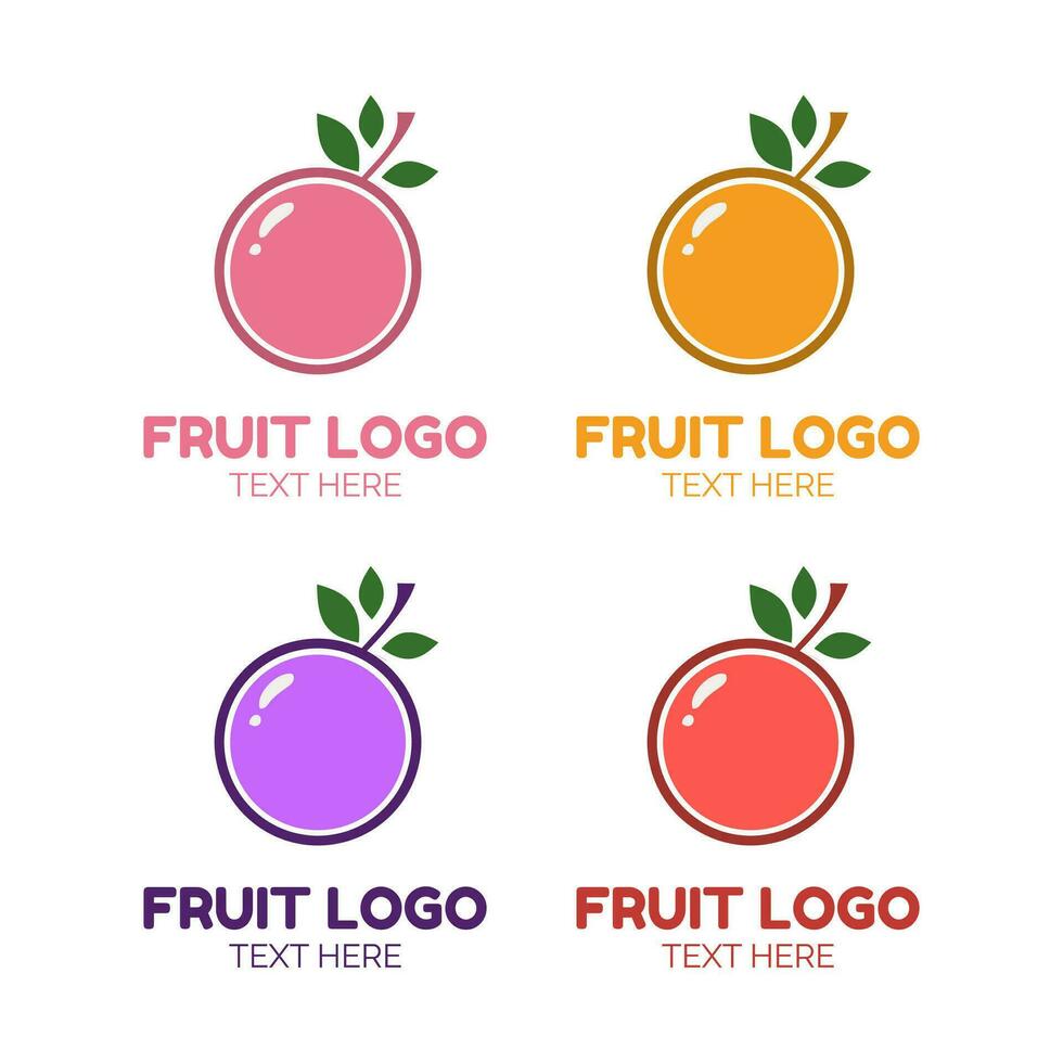 Fruta jugo logo sencillo concepto diseño vector ilustración