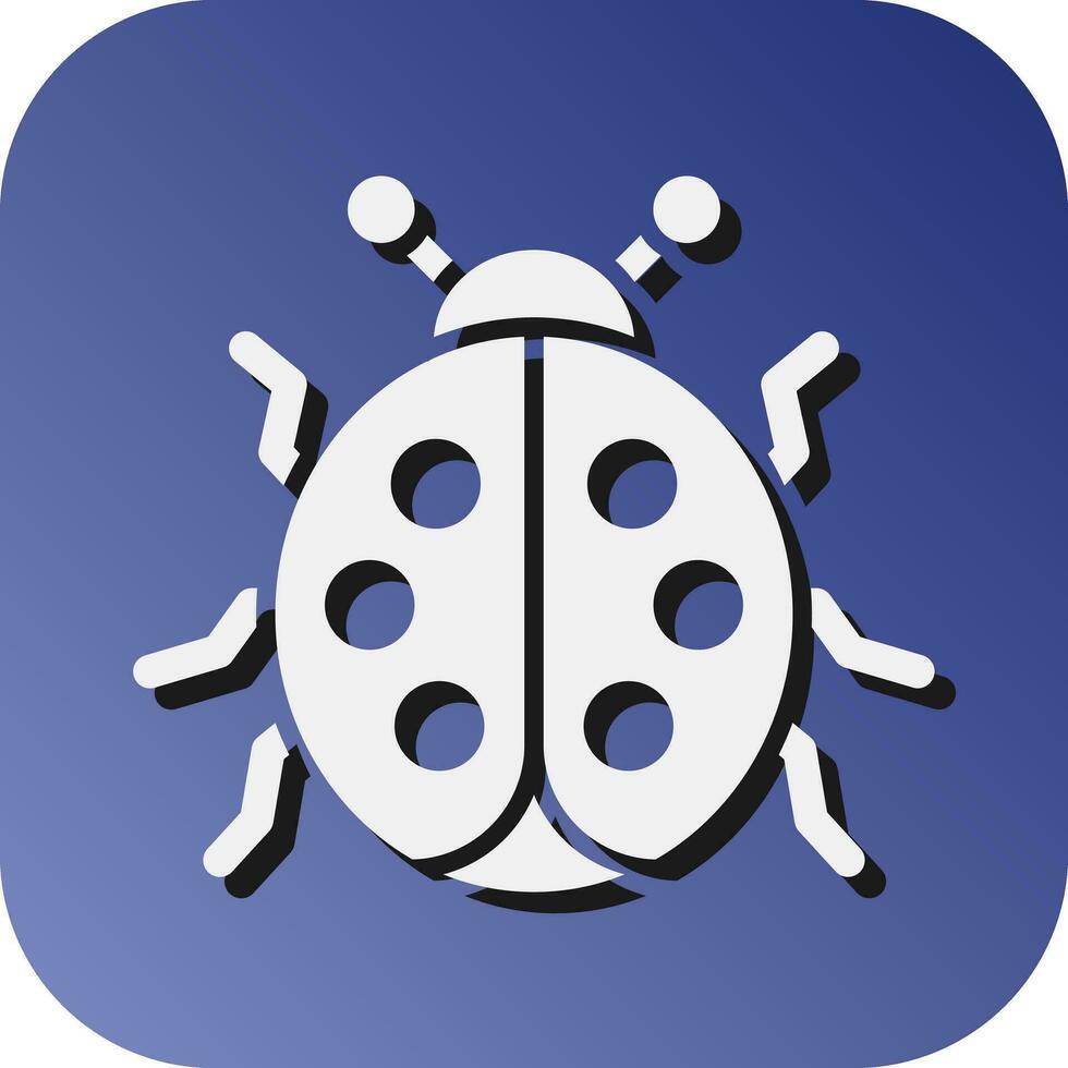 Ladybug Vector Glyph Gradient Background Icon For Personal And Commercial Use.