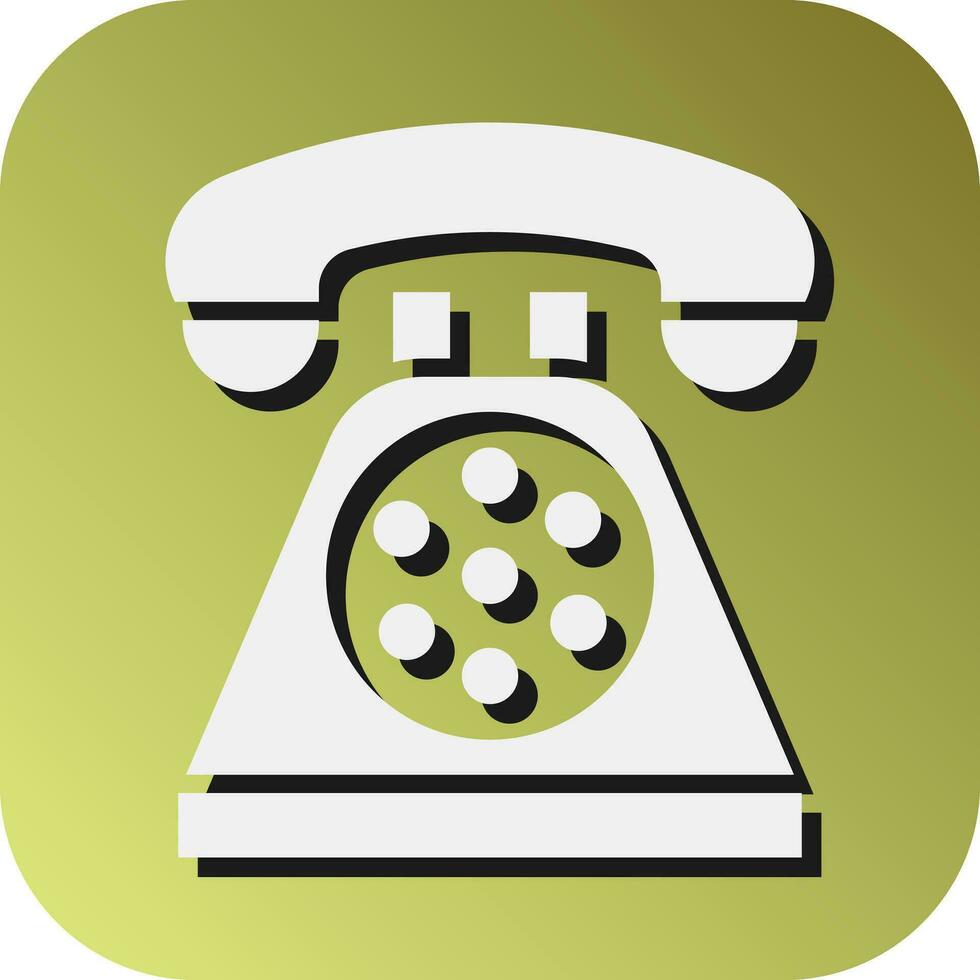 Telephone Vector Glyph Gradient Background Icon For Personal And Commercial Use.