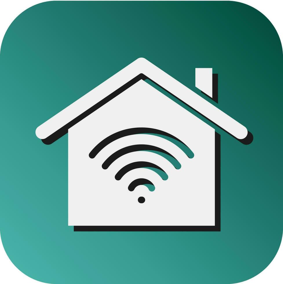 Smart Home Vector Glyph Gradient Background Icon For Personal And Commercial Use.