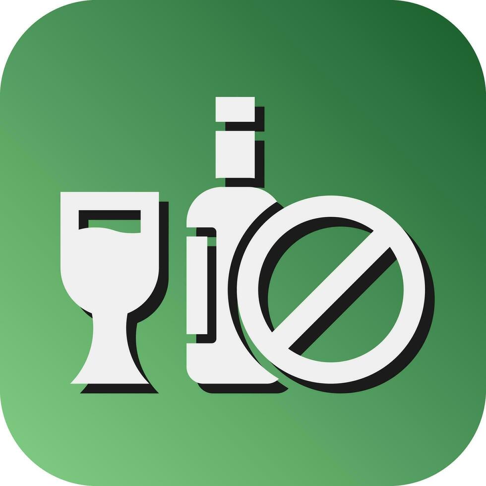 No Alcoholic Drink Vector Glyph Gradient Background Icon For Personal And Commercial Use.