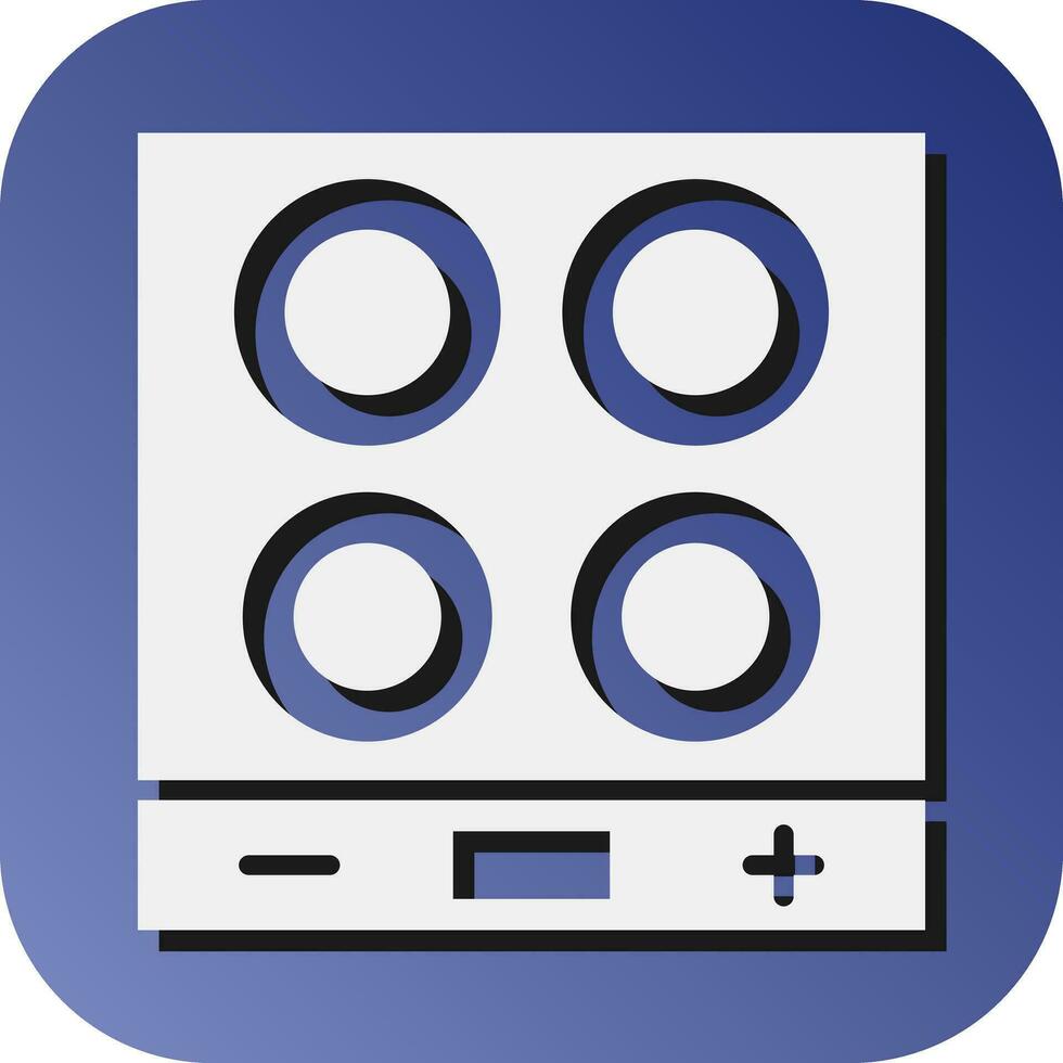 Electric Stove Vector Glyph Gradient Background Icon For Personal And Commercial Use.