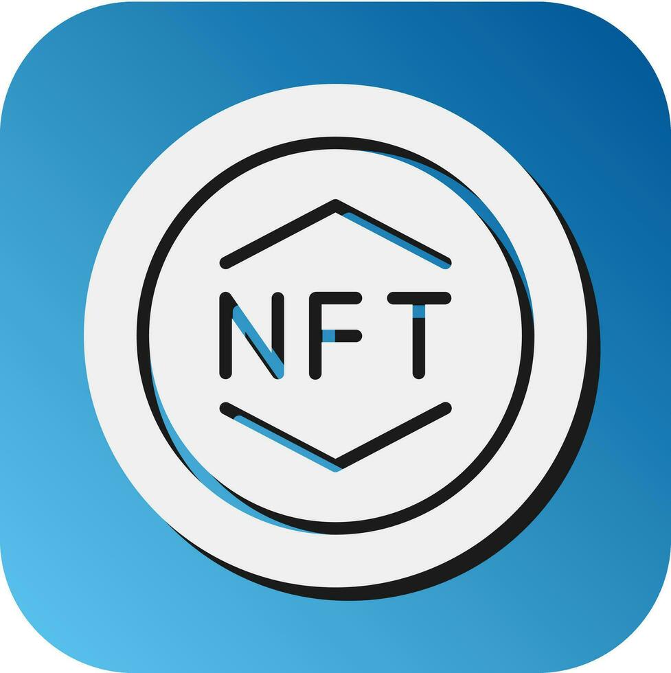 nft vector glifo degradado antecedentes icono para personal y comercial usar.