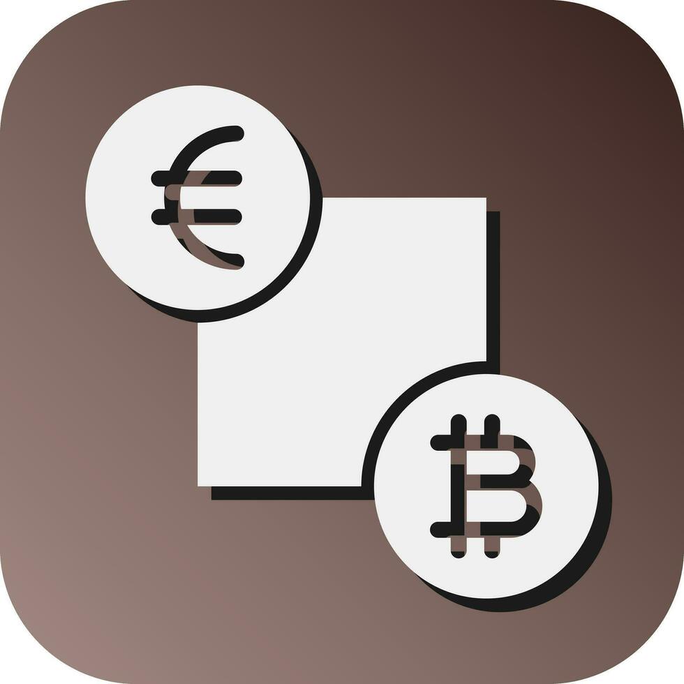 dinero intercambiar vector glifo degradado antecedentes icono para personal y comercial usar.